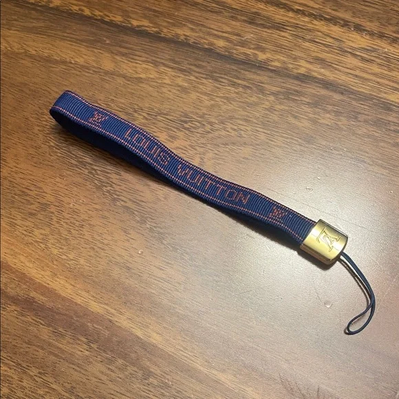 Louis Vuitton Navy and Gold Key Holder Strap - Picture 1 of 1
